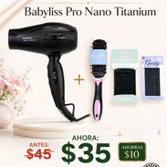 🔥 Combo Secadora de Viaje Babyliss + Cepillo + Felpas + Ganchos, OFERTA💥 | Envío + Garantía - Img 52660204