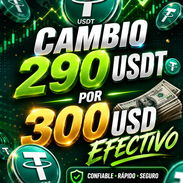 Cambio 290 usdt x 300 usd efectivo (tengo los usdt) - Img 55972513