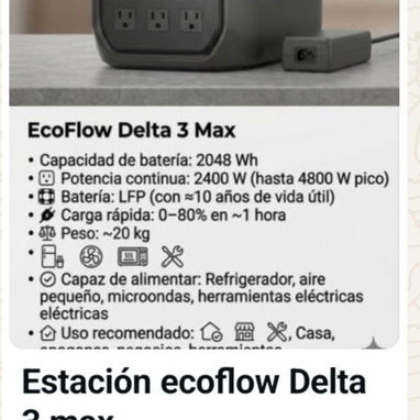 ECOFLOW, PANEL SOLAR, CABLES - 9/10
