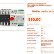 Switch Q7-Lumina 100A de 4 Vías para Conmutación entre Red y UPS Pro VPT#-0298 - Img 55667182
