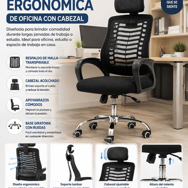 Silla Ergonómica de Oficina (CV) - 2/2