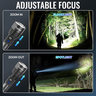 🔦 LINTERNA TUGHLAX TL004 RECARGABLE LCD 5 MODOS ZOOM LED – ENVÍO DISPONIBLE + GARANTÍA - 4/8