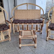 Juego de mimbre y colchones de espuma todo listo para entregar excelente precio - Img 56157382