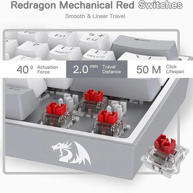 Red Dragon K617 FIZZ | Teclado Mecánico 60% | - 6/8