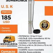 BOMBA DE AGUA SUMERGIBLE DE 1.5 HP. USK. - Img 55669909