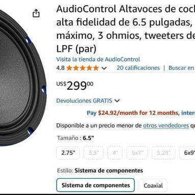 🔊 AudioControl PNW-65CS2 – Sonido de Alta Fidelidad para tu Auto - Img 102641821