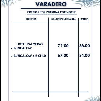 Reservas de Hoteles en Varadero y Habana - 2/3