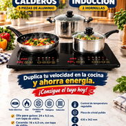 🍳COMBO COCINA 🍳 #2 JUEGO DE CALDEROS + COCINA DE INDUCCIÓN DOBLE. ENTREGA GRATIS CON FACTURA Y GARANTÍA. 📲 54833699 - Img 58015095