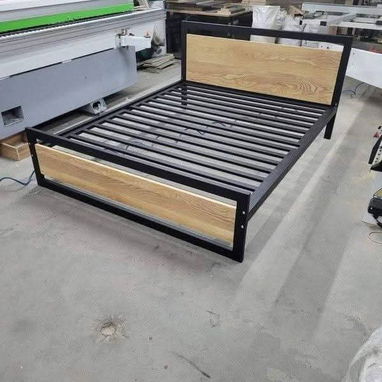 Camas de metal y madera diseño industrial minimalista - 6/6