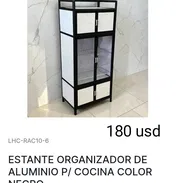 Estante organizador para cocina de aluminio color negro - Img 55657147