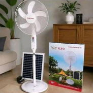 VENTILADOR RECARGABLE DE PEDESTAL CON PANEL - Img 57746458