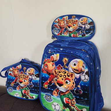 Mochilas 3D de diseño niños y niñas + merendero+ lapicera - 2/3