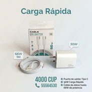 Cargadores carga rápida 30W con su cable original de 1 metro que soporta hasta 66W - Img 57935689