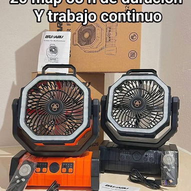 Combo de estación de energía 600 w,panel ,tres bombillos y un ventilador recargable - Img 119394275