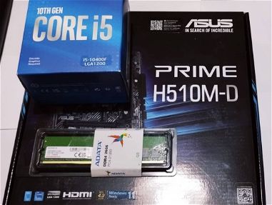 Kit 10 ma generación nuevo sellado Asus h510m , micro Intel core i5 10400f, ram ddr4 4gb 2666mhz Adata - Img main-image-45632376