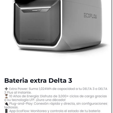 Ecoflow Delta 2/ Delta 3 Classic/ Delta 3/ Delta 3 y 2 Max , Batería Extra de Ecoflow Delta 2 y Delta 3, Inversor 4000w - Img 127525786