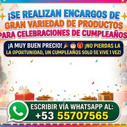 Se venden todo tipo de decoraciones para cumpleaños - Img 56251092