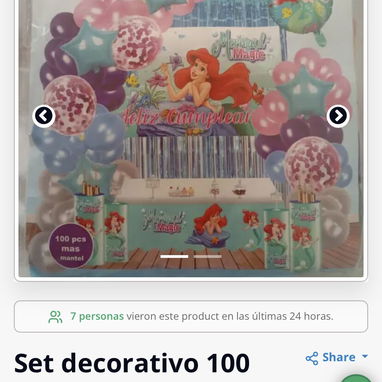 Set decorativos, Spider-Man, plim plim, sonic, garfio, las sirenita, princesas, hello kitty - Img 122811387