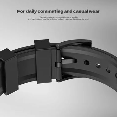 Manilla exclusiva para Apple Watch 44mm (Protector metálico y Correa de silicona) Súper Calidad!! - Img 93543568