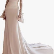 Vestido de novia con velo - Img 58094838