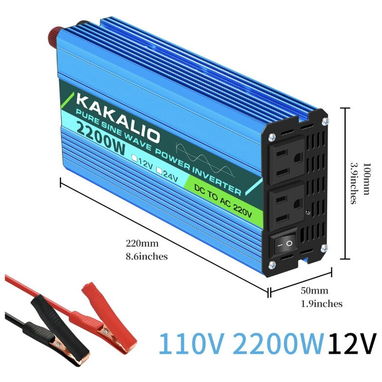 Convertidor de corriente, inversor de corriente 1600w y  2200w onda pura. Nuevo - Img 99273541