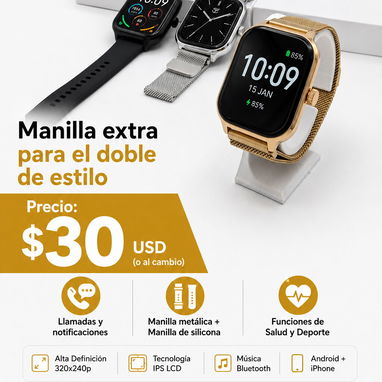Smartwatch baratos / económicos – Relojes inteligentes Android iPhone en La Habana - 4/5