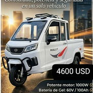 TRICICLO ELÉCTRICO CERRADO MARCA RALLY MODELO PICK UP Los triciclos van directo a chapa y las facturas son de Cimex - Img 55758977
