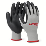 Par Talla M de Guantes de Seguridad de Trabajo Nylon con Recubrimiento de Espuma de Nitrilo HITGRIP 300 - Img 57530261