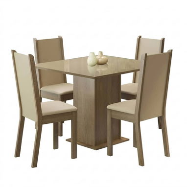 Juego de Comedor de 4 Sillas ⚫🟤 - 2/2