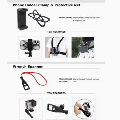 ☎️53544655 🛵 Entrega Disponible ⭐Sistema de Arnés de Pecho para Cámara de Acción (Kit 8 piezas) ⭐ - Img 114915096