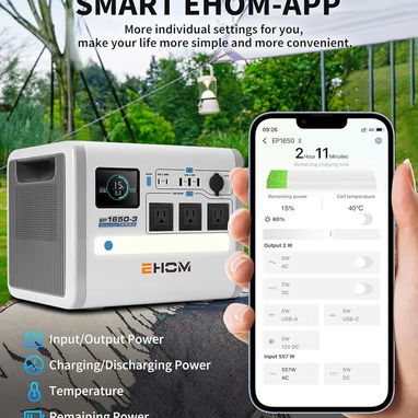 Estación de Energía EHOM (1650W/1024Wh) - 9/9