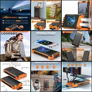 ‼️‼️‼️Cargador portátil de 38800mAh con panel solar y carga inalámbrica..Vedado/53317139‼️‼️‼️ - Img 54783515