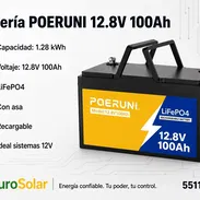 Batería POERUNI 12.8V 100Ah LiFePO4 - Img 57897128