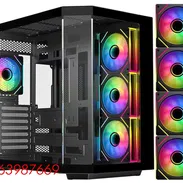 Chasis Gaming Semi panorámico marca DIYPC modelo ARGB-N3-BK + 4 fanes ARGB 120mm - Img 51434071