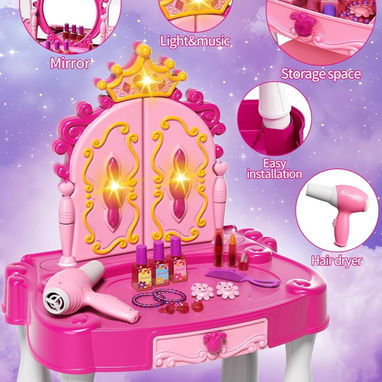Mesita de maquillaje para niñas 😍 - 3/3