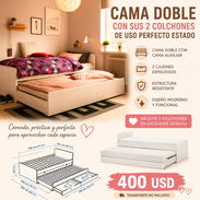 CAMA PERSONAL DOBLE CON GABETAS - Img 55600240