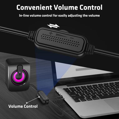 🔊​ BOCINAS PARA PC DE COLORES LEDS 🔊​ STEREO 🔊​ USB + PLUG 3.5 🔊​  5.887.23.60 - Img 103584472