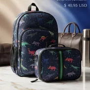 ✨ ALTA GAMA 🎒 SET DE MOCHILA Y LUNCHERA DISEÑO DE DINOSAURIOS - Img 56359679
