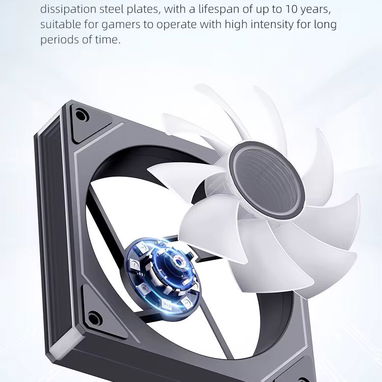Ventilador PC 120mm SNOWMAN 🌈💻 ARGB con efecto espejo infinito, flujo de aire inverso silencioso 16dBA, 5V PWM - 4/9