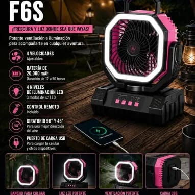 Ventiladores recargables F6 - S - 2/2