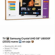 TV Samsung Crystal UHD 58" U8000F 2025 NUEVO EN CAJA - Img 55799949