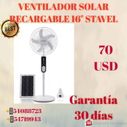 Ventilador recargable+ panel solar+bombilo - Img 55834456