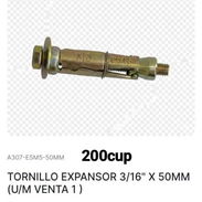 Tornillo expansor de 3/16" x 50mm - Img 57976966