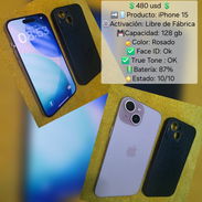 iPhone 15 Sim física Rosado Venta o cambio x iPhone menor y vuelto - Img 56119598