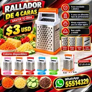 RALLADOR DE 4 CARAS GRATER TC-0004, FACTURA A SU NOMBRE. VARIEDAD DE ARTÍCULOS PARA EL HOGAR, ELECTRODOMÉSTICOS, ETC - Img 57864258