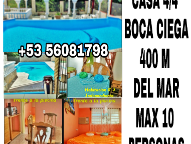 ➖4️⃣➖ SE RENTAN CASAS de 4 habitaciones Con y Sin/Piscina-BocaCiega-Guanabo➖WhatsApp x 56081798➖Maritza➖78307130➖4️⃣➖ - Img 50623703