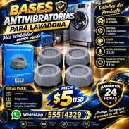 BASES ANTIVIBRATORIAS PARA LAVADORA, NUEVA EN SU CAJA, ENTREGA DE FACTURA. VARIEDAD DE ARTÍCULOS DEL HOGAR - Img 57463108