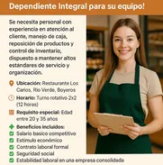 🛒 ¡Los Carlos S.U.R.L. busca Dependiente Integral para su equipo! - Img 50886269