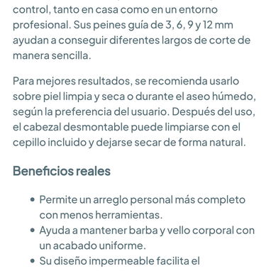 Afeitadora eléctrica Ufree USB para hombres - Máquina de afeitar recargable 🌐 - 6/7