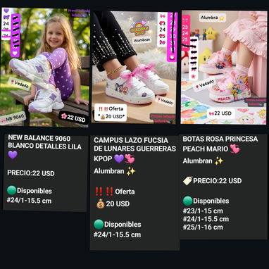 Tenis de niñas - 7/9